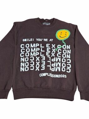 Cactus Plant Flea Market x ComplexCon 2023 Smile! Crewneck Sweatshirt Size Small